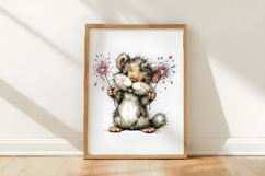 Whimsical 4th Of July Squirrel Clipart Product Image 3