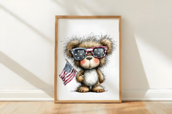 Whimsical 4th Of July Teddy Bear Clipart Product Image 3