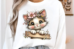 Whimsical Adorable Spring Cats Clipart Product Image 2
