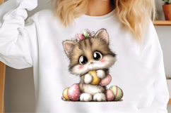 Whimsical Adorable Spring Cats Clipart Product Image 3