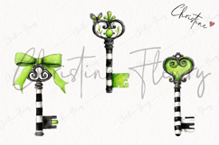 Whimsical Key Clipart | Halloween PNG Product Image 3
