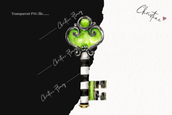 Whimsical Key Clipart | Halloween PNG Product Image 2
