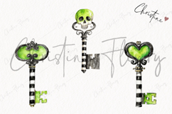 Whimsical Key Clipart | Halloween PNG Product Image 3