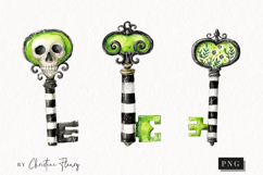 Whimsical Key Clipart | Halloween PNG Product Image 1