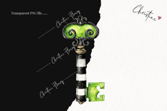 Whimsical Key Clipart | Halloween PNG Product Image 2