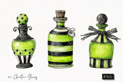 Whimsical Potion Bottle Clipart | Halloween PNG Product Image 1