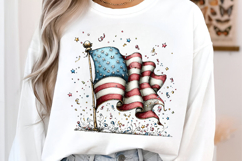 Whimsical American Flag Clipart Product Image 3