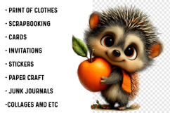 Whimsical Animals Fruit Clipart Product Image 2