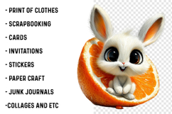 Whimsical Animals Fruit Clipart Product Image 2