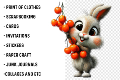 Whimsical Animals Fruit Clipart Product Image 2