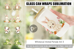 Glass Can Whimsical Animal Parade Product Image 1