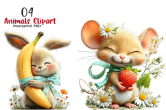 Whimsical Animals Clipart PNG Product Image 1