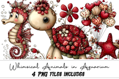 Whimsical Animals in Aquarium Clipart Product Image 1