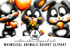 Whimsical Animals Quirky Clipart Product Image 1