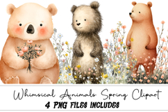 Whimsical Animals Spring Clipart Product Image 1