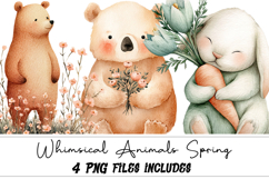 Whimsical Animals Spring Clipart Product Image 1