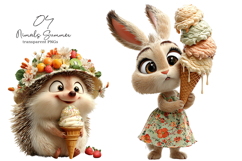 Whimsical Animals Summer Clipart Product Image 1