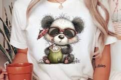 Whimsical Animals with Summer Drinks Clipart Product Image 2
