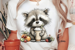 Whimsical Animals with Summer Drinks Clipart Product Image 2