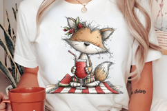Whimsical Animals with Summer Drinks Clipart Product Image 2