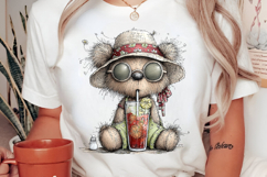 Whimsical Animals with Summer Drinks Clipart Product Image 2