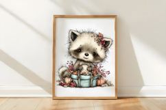 Whimsical Autumn Animals Clipart Product Image 3