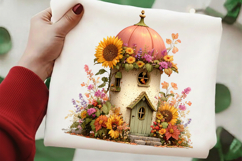 Whimsical Autumn Birds House Clipart Product Image 2
