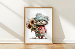 Whimsical Autumn Cats Clipart Product Image 3