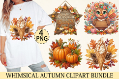 Whimsical Autumn Clipart Sublimation Product Image 1