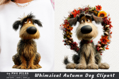 Whimsical Autumn Dog Clipart Product Image 1