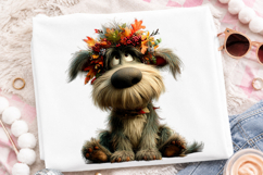 Whimsical Autumn Dog Clipart Product Image 2