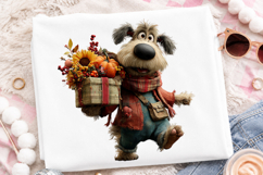 Whimsical Autumn Dog Clipart Product Image 2