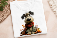 Whimsical Autumn Dog Clipart Product Image 3