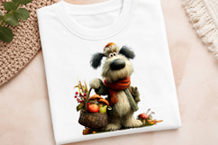 Whimsical Autumn Dog Clipart Product Image 3