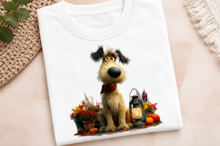 Whimsical Autumn Dog Clipart Product Image 2