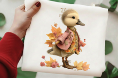 Whimsical Autumn Duck Clipart Product Image 2