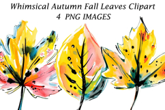 Whimsical Autumn Fall Leaves Clipart Product Image 1