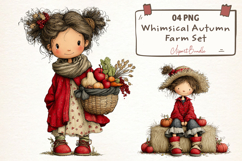 Whimsical Autumn Farm Clipart Product Image 1