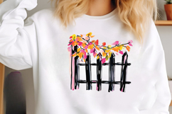 Whimsical Autumn Fence Clipart Product Image 2