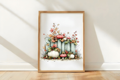 Whimsical Autumn Fence Clipart Product Image 3