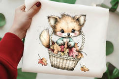 Whimsical Autumn Fox Clipart Product Image 2