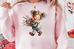 Whimsical Autumn Girl Clipart Product Image 5