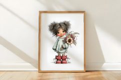 Whimsical Autumn Girls Clipart Product Image 3