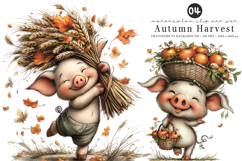 Whimsical Autumn Harvest Clipart Product Image 1