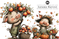 Whimsical Autumn Harvest Clipart Product Image 1