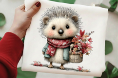 Whimsical Autumn Hedgehog Clipart Product Image 2