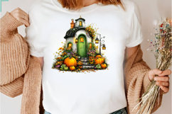 Whimsical Autumn House Clipart Product Image 4