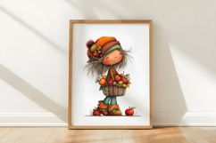 Whimsical Autumn Little Girl Clipart Product Image 3