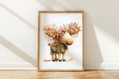 Whimsical Autumn Moose Clipart Product Image 3