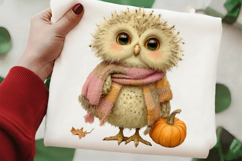 Whimsical Autumn Owl Clipart Product Image 2